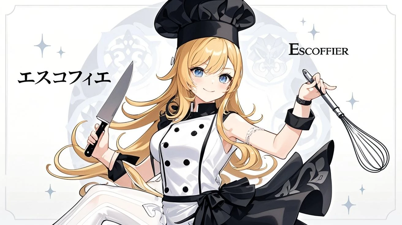 masterpiece, best quality, cowboy shot, 1girl <lora:1erina:0.9> erina, chef, long sleeves, white pants, long hair, ponytail <lora:GoodHands-beta2:1>