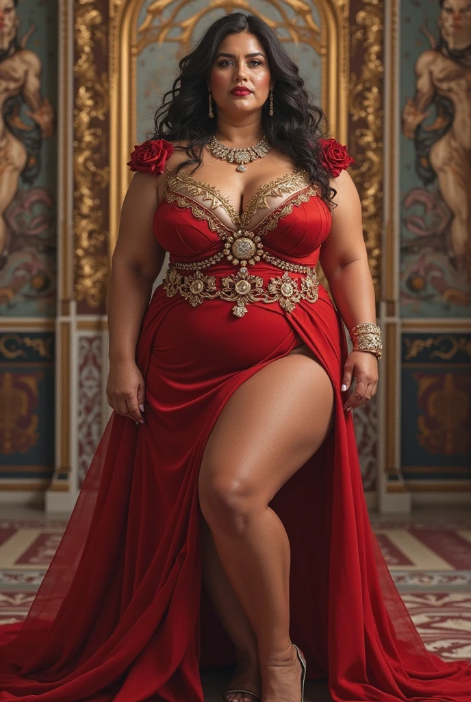 MILF, 2 QUEENS, , BBW, photo vintage, visage feminin parfait, , tache de rousseur, 1888, big huge breasts : 48H,FRONT VIEW, Rembrandt LIGHT , EXTREME LONG V-NECK, BIG CLEAVAGE, BEAUTIFUL EYES, BEAUTIFUL HANDS, LIGHT SMILES, PERFECT FACE, tres long décolleté, CASTLE BACKGROUND, QUEEN, NECKLACE, RING, JEWELERY RICH, SFW, FULL BODY, COLORFUL, ITALIAN,