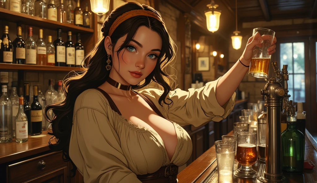 (YoRHa 2B, 2B, One sexy girl, alone, Big swinging bust:1.3), complicated, elegant, Very detailed, Digital Painting, artステーション, コンセプトart, Smooth, Sharp focus, shape, artジャム、Greg Rutkowski、Alphonse Mucha、William Adolphe Bouguereau、art:Stephanie Law , nature, Full Shot, Symmetric, Greg Rutkowski, Charlie Bowwater, beep, Unreal 5, Surreal, Dynamic Lighting, ファンタジーart, (hooters, Oktoberfest, waitress:1.7), smiling to guests, cheers