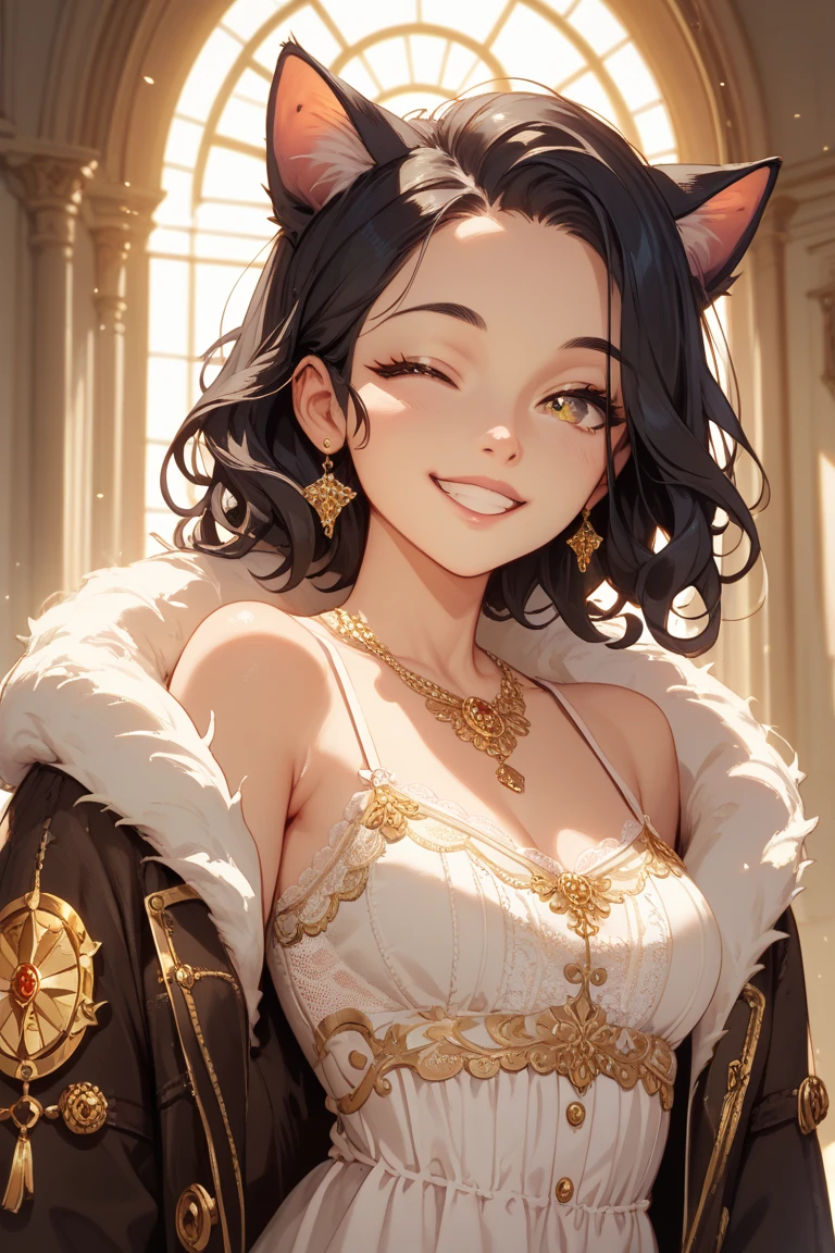 loimu (character) digital_media_(artwork) hi_res lighting shaded signature anthro book clothed clothing female fully_clothed fur light looking_at_viewer midriff open_mouth open_smile smile solo legwear BREAK (masterpiece, best quality, coloured sketch, 4k, 2k, (intricate, high detail:1.2), film countershading, analog style, absurd res, by enginetrap) (best quality, high quality:1.4)