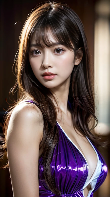 ultra high resolution, highest quality, 4k, (PhotoRealistic: 1.4), japanese woman、1 girl, long hair, big, Cleavage Fufun Girl, 1990s photos、