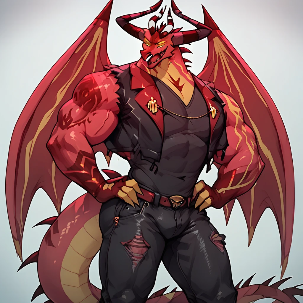A caricature of a shirtless and strong man, Blue flames wrapped around the whole body, full body savage devilman, human and dragon fusion,Dragon wings， flames around body, human male demon, man male demon, muscled humanoid balrog demon, full body devil man, fire demon, demon male, djinn man male demon, male djinn man demon hybrid，extremy detailed，