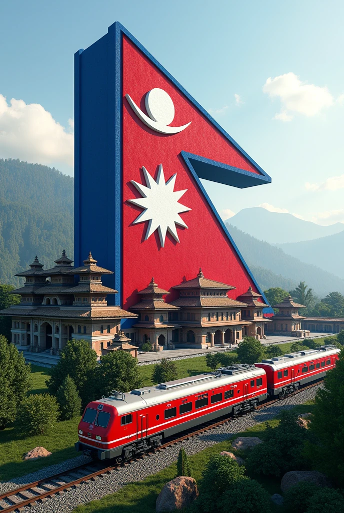 Red flag,majestic mountain peaks,Tiananmen square,The book reads, "It's childlike to party.",Set sail with your dreams"