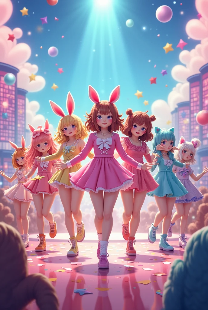 Bunny girl cosplay at school