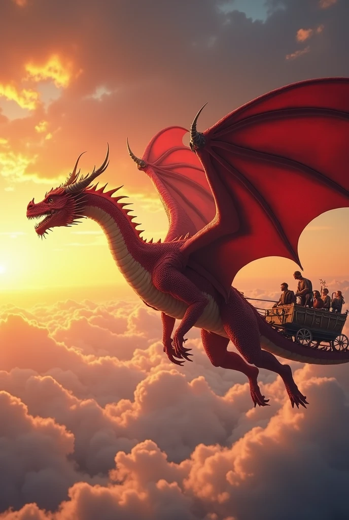 Dragon with red tenes, sunglasses, em cartoon 