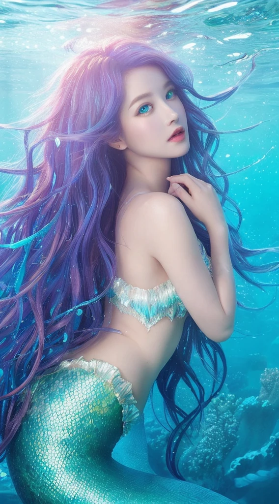 beautiful mermaid、Multiverse background