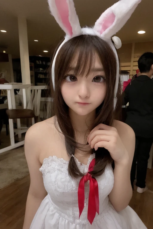 18-year-old cheergirl in a pink miniskirt(F Cup Breast)