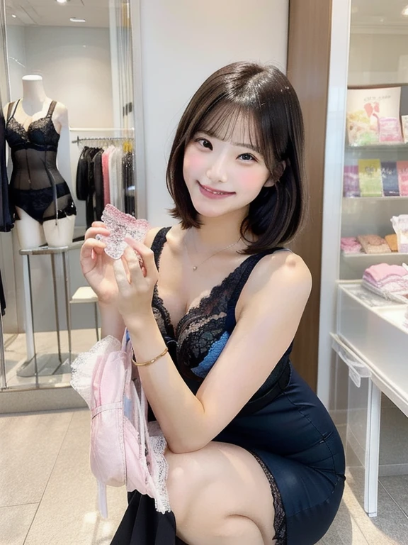 delicate face,HD, wearing black underwear,Perfect body,black slime shapeshifter,beach、department store