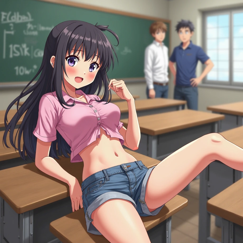 ((Many boys and girls)) ((15 years old)) ((Good generation)) ((Following all the steps)) ((Vaginas and penises without hair)) ((Boys with brown hair and black-haired and beautiful girls)) ((Girls with small tits)) ((Orgy)) ((classroom)) ((Naked)) ((The boys open their legs of the girls and they put their penis in their vagina)) ((Semen in vaginas)) ((All people are visible having sex)) Students having an orgy in the classroom.