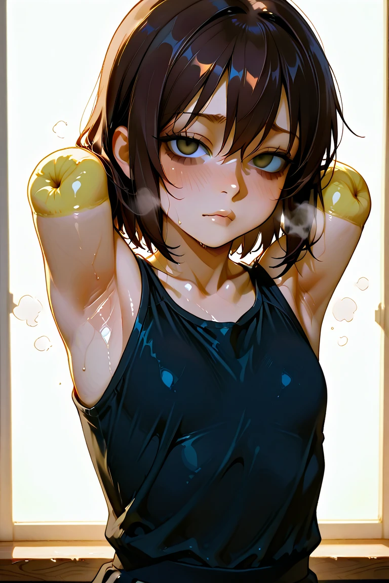 beautiful 1child gymnast leotard, extremely detailed face and eyes, long eyelashes, dynamic pose, colorful leotard, soft lighting, vibrant colors, cinematic lighting, 16k , 