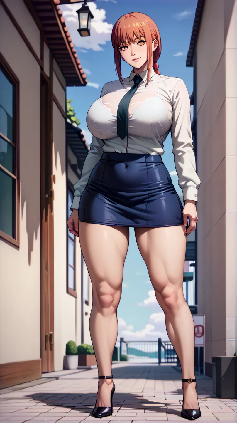 (Masterpiece, ultra detailed: 2), (best quality: 2), (beautiful woman: 2), (beautiful face: 2), thick muscular neck, matching face structure, matching neck, matching skin tone, matching trapezius muscles, matching hair, slight smirk, glowing blue eyes,