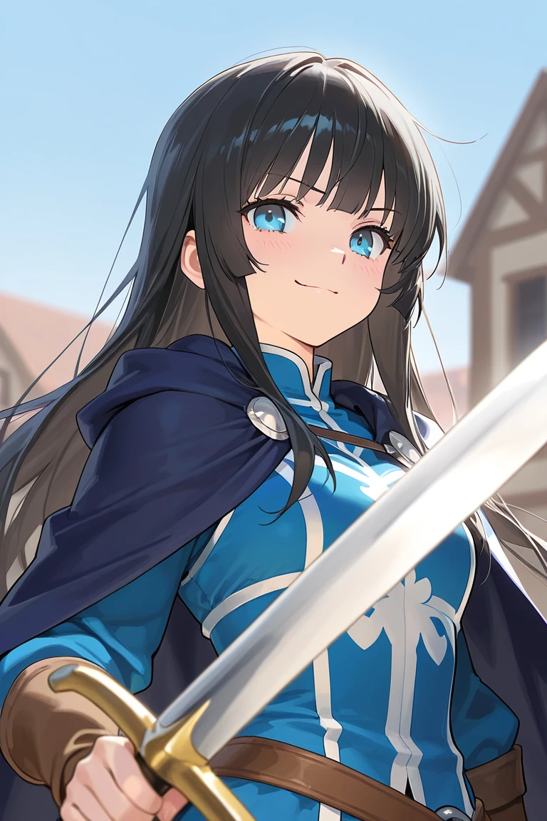 score_9, score_8_superior, score_7_superior, score_6_superior, score_5_superior, score_4_superior, Break Source_anime, masterpiece ,anime screencap,Kudrinie, Long Hair, bangs, Black Hair, Long sleeve, jewelry, ring, Iris,Cape, Severe, Outdoor, Leaning forward,Tied up with rope,gag,Struggling,superior半身