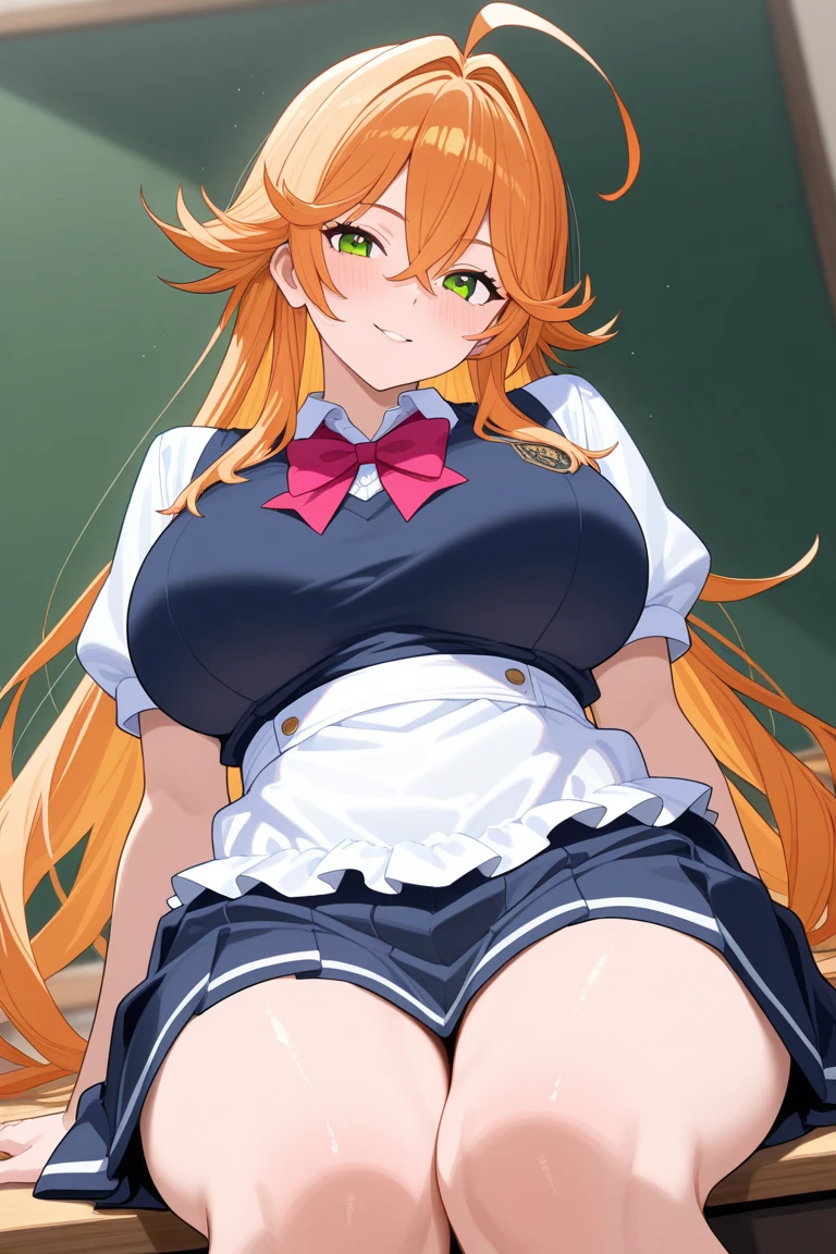 (masterpiece、top-quality、top-quality、Beautifully Aesthetic:1.2)、ighly detailed、highestdetailed、grey eyes、orange color hair|Semi-long blonde hair、((bunnygirl))、(pantyhose)、(bunnysuit)、Matsumoto Rangiku、graffiti art、Look at the viewer、A smile、Bedroom、on the beds