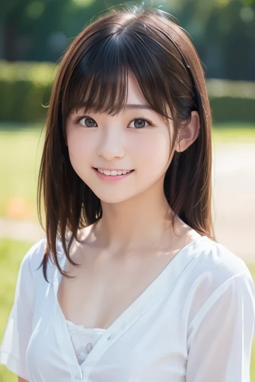 best quality, face focus, soft light, ultra high res, (photorealistic:1.4), RAW photo,(Shinozaki Ai), white skin, kawaii, 1 Japanese girl, solo, cute, (smile), (pupil, lights in the eyes), detailed beautiful face, Medium-sized breasts,(high resolution detail of human skin texture),(long hair),(portrait), upper body, white traditional kimono