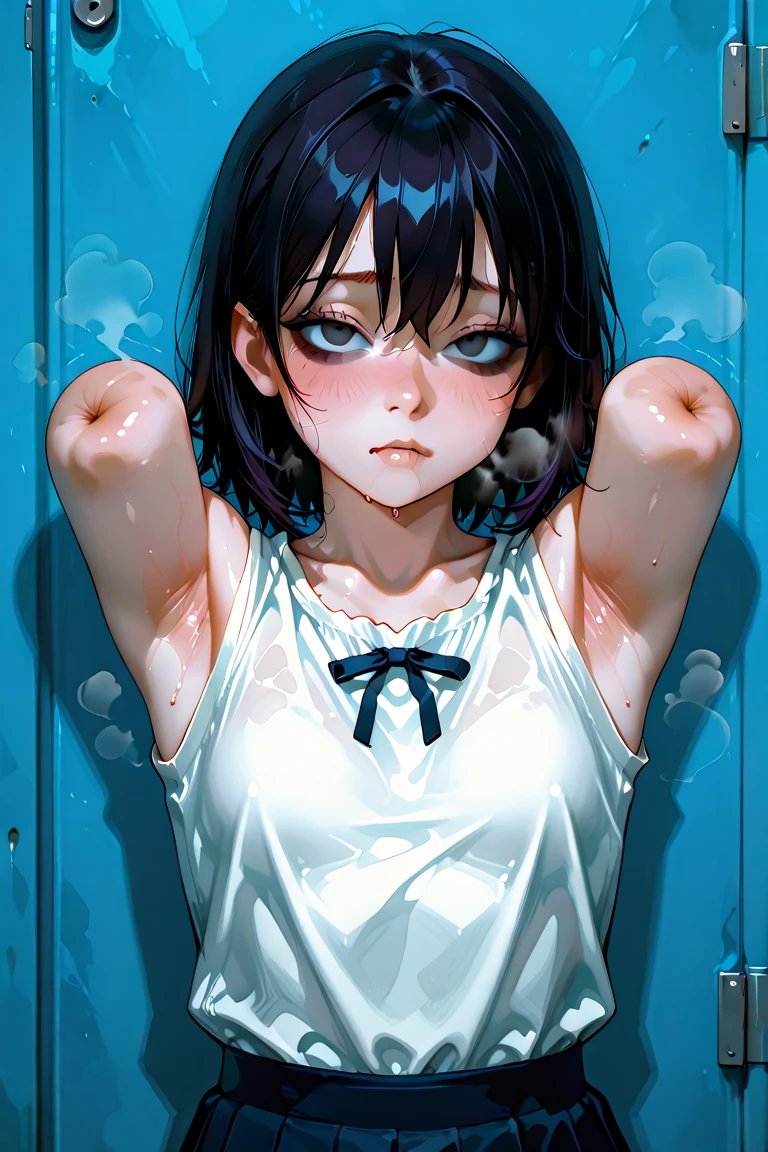 nsfw,sailor mercury rape scene、Unwanted impregnation due to rape、scream、Penis screwed into vagina、a large amount of semen、Tattered clothing,(nsfw),(sailor mercury(14 years old), ami mizuno(sailor moon)), (evil grin smile:1.5),((slender)), (blue short hair:1.4,blue uniform:1.4,mini-skirt,circlet,blue eyes),(in the torture room:1.25),(night),(forced orgasm:1.75),(dashed eyes:1.75),((((lying blue bed:1.2)))),(arms down:1.25),(spread legs:1.5),(1man),(rape:1.95),(vaginal huge penis:1.5),(ejaculation:1.6),(cum dump:1.6),(depressed:1.7),(crying:1.85),((pleasure training:1.5)),((love juice:1.25)),((pussy juice:1.25)),((pussy juice stain:1.25)),((trembling:1.5)),(((bruises on face:1.5))),(((many lot of excessive bruises:1.5))),1girl,stabbed,(((bruises:1.5))),(((bruises on body:1.5))),attacked,((bruises on stomach:1.5)),((1boy)),((large penis)),urethra,1girl,(((lying))),missionary,sex,missionary position,spread legs, from above,(((lying face up))),cowboy shot,on bedsheet,open legs sideway,((pov)),bedroom, looking at viewer,(((sanpaku:1.5))), (((sanpaku eyes:1.5))),(((rolling eyes:1.5))),(((crying with eyes open:1.9))),4k,8k,beautiful,best quality,detailed,exquisite,extremely detailed,finely detailed,high quality,insanely detailed,masterpiece,ultra detailed,ultra highres,ultra quality,((Moment of implantation:1.45))),(cross section:1.25), (female ejaculation,splassing:1.2),(closed mouth:1.1),((((((fertilization:1.4)))))),Unwanted pregnancy due to rape