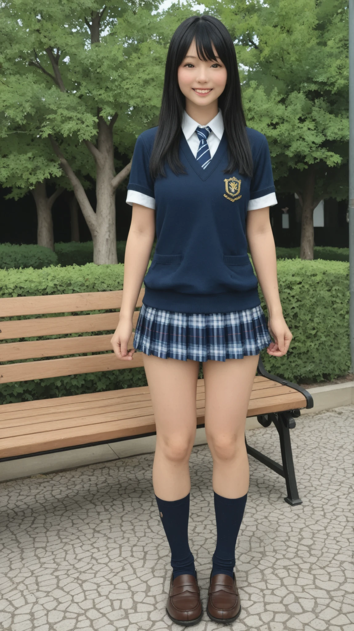 Socks on the soles of the feet high school girl