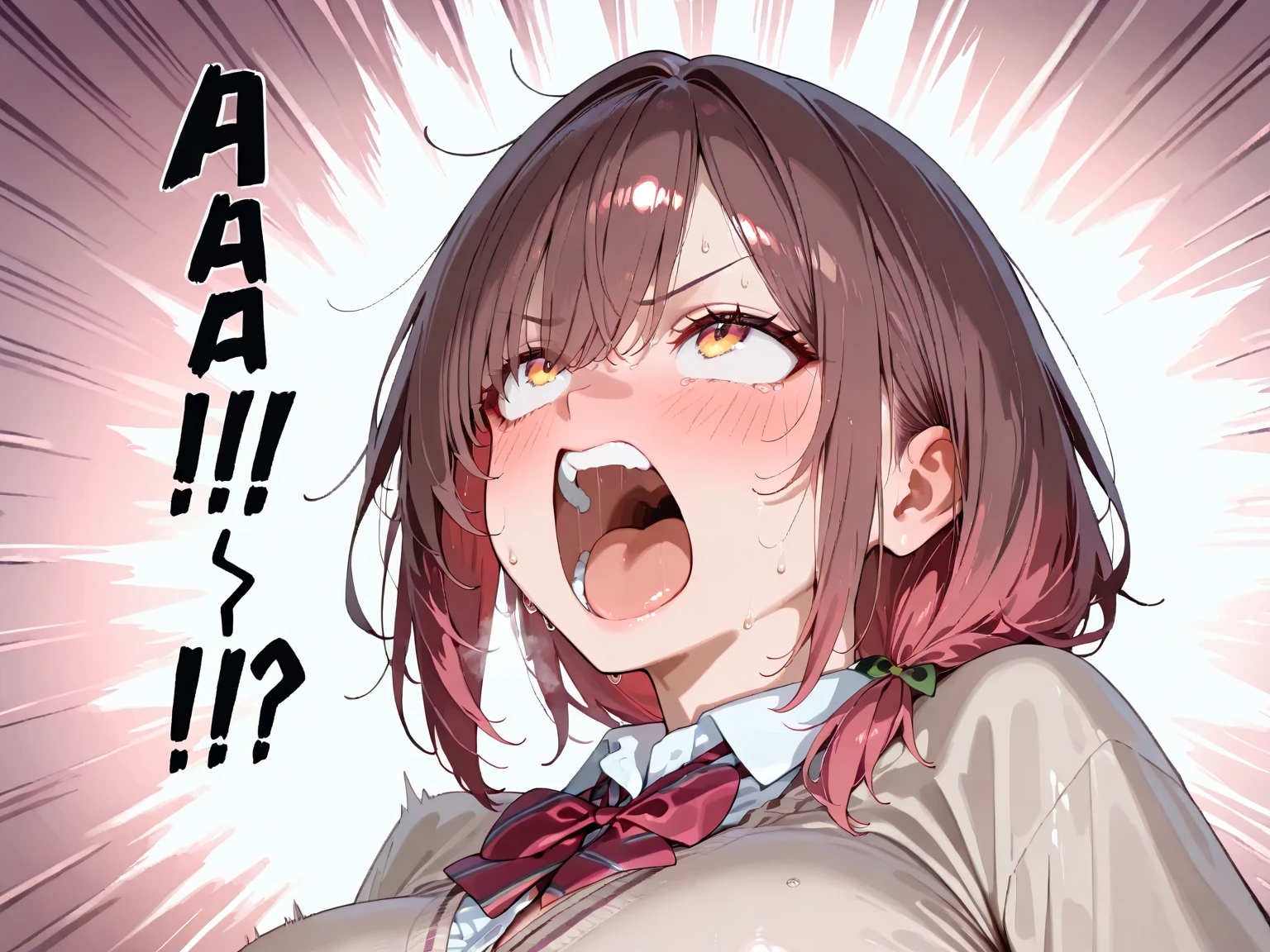 Girl being raped by a machine、Erotic、Ecstatic expression、Dynamic Angles、Ahegao、incontinence