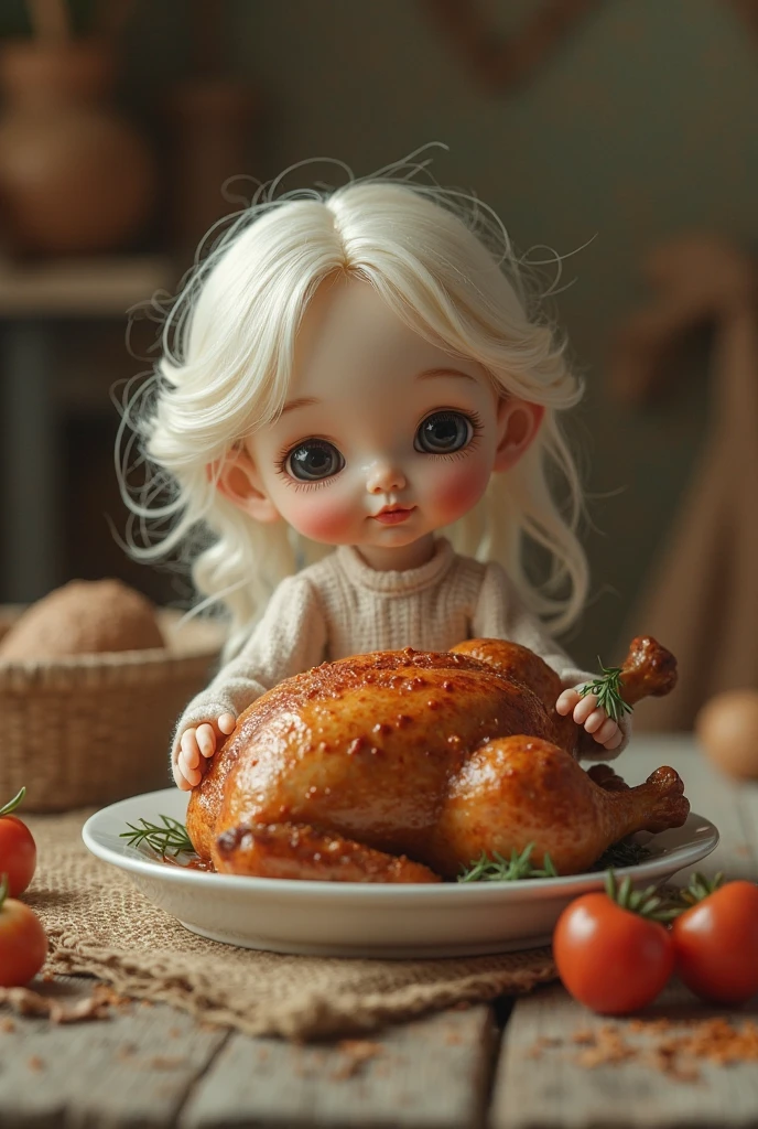 Beautiful child girl with cannelloni