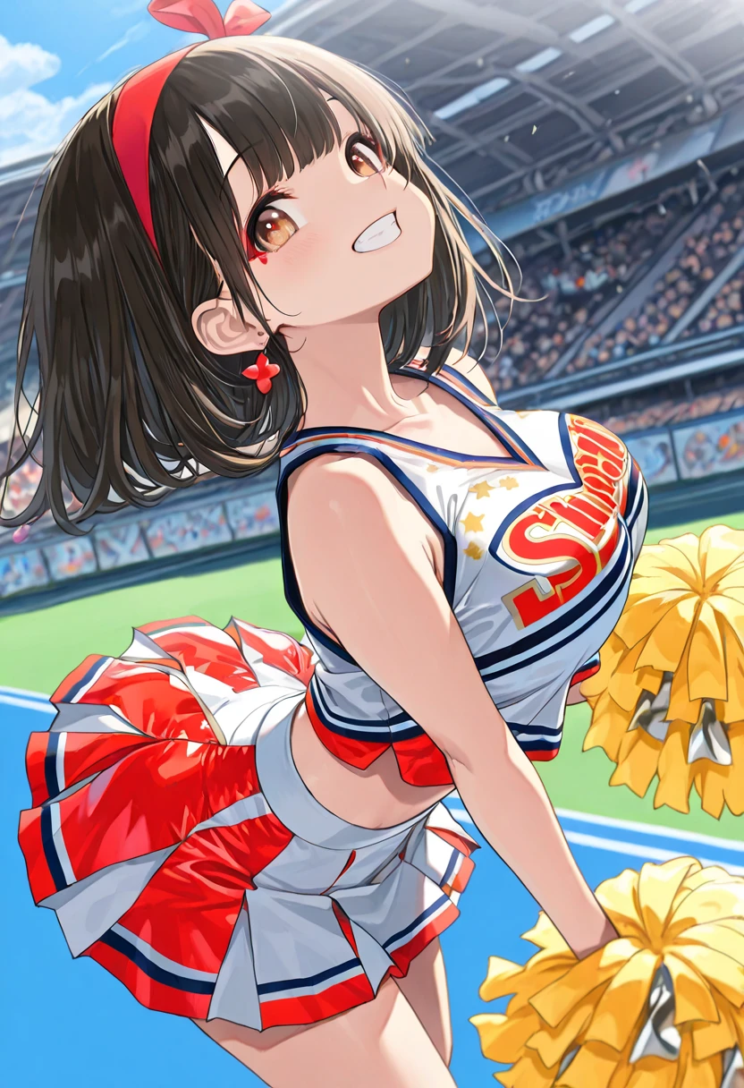 Cheerleader　Black Hair　Anime-style illustrations