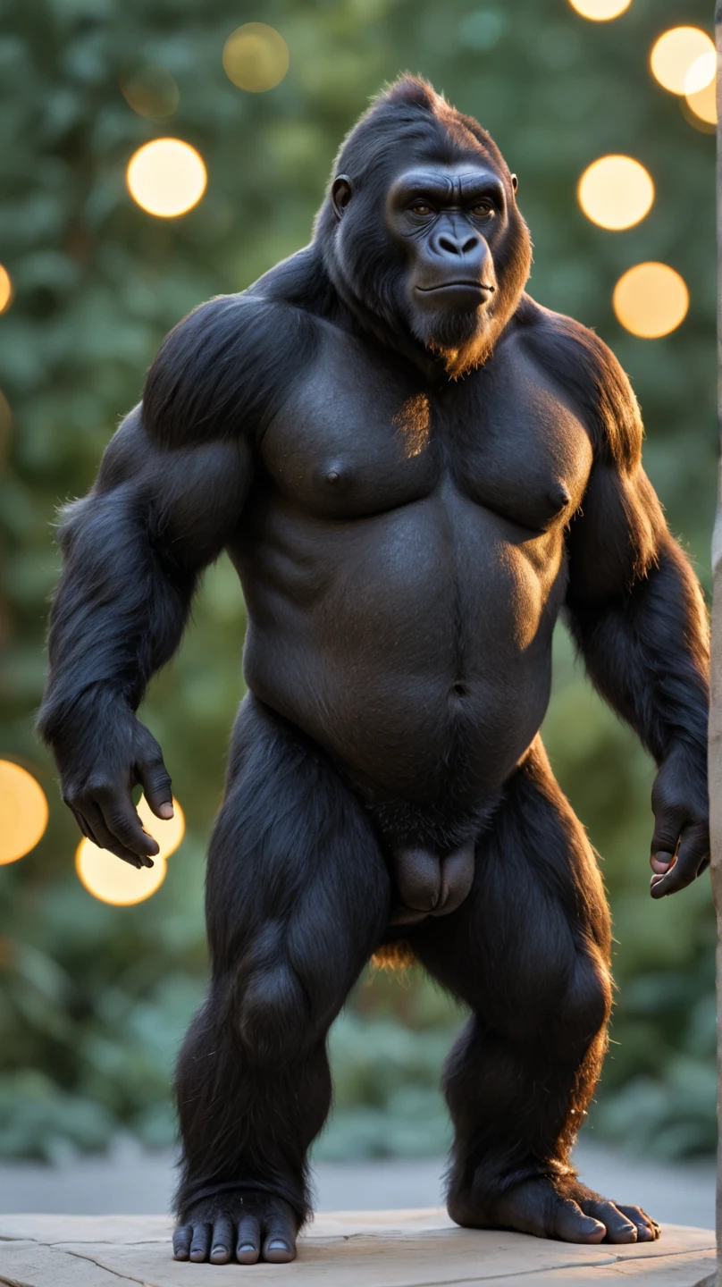 There is only one handsome Asian actor in the photo,35 years old,High target, Fitness,short hair, O-Shaped Beard,Perfect body, Dark skin color,Radiant Skin,Smooth skin,Shiny, shiny skin,Smooth pectoral muscles,No chest hair,No body hair,Muscle bulge, muscular, Very large pectoral muscles,Very sexy abdominal muscles,Very well-developed leg muscles,Huge concave and convex area,Brightens oily skin,Wearing a shiny gold leather thong,Handsome face,Normal human toes,Correct and accurate male body proportions,,Enchanting dream scene of standing in a fantasy forest, Glowing Mushrooms, Create a mysterious and charming feeling