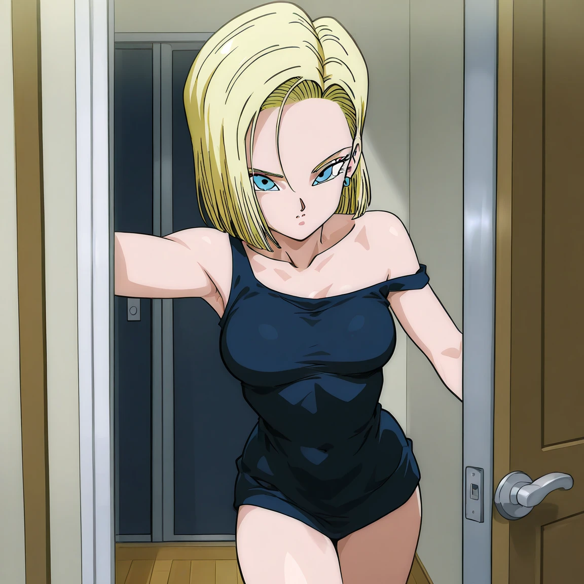 source_anime, score_9, score_8_up, score_7_up, anime screencap, detailed face, android 18, supertop, blushing, shy face, open mouth, 1girl, solo, looking at viewer, short hair, blue eyes, blonde hair, collarbone, hoop earrings, beach, nude, naked, pussy, nipples, front view, big breasts, sexy hips, big ass, thick legs, sexy body, holding ass, sitting on beach, full body, extended legs, feet, legs up,
