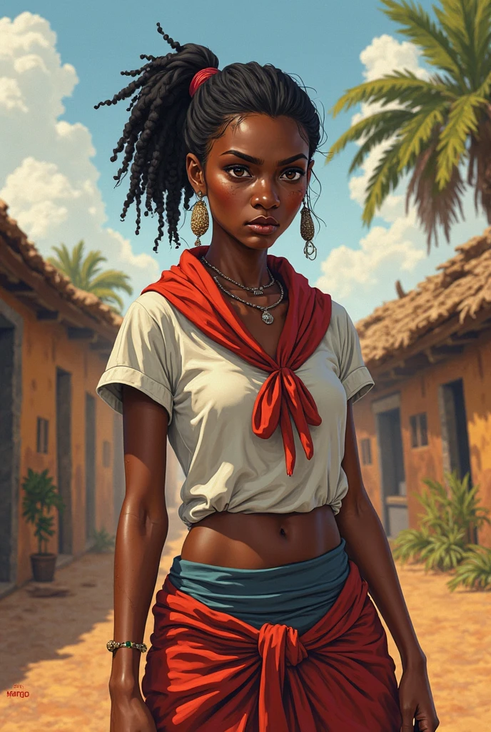 In the jungle、grassland、Amazoness、Girl、Girl、Pussy、Indian、Both eyes open、National costume、Brown skin、Small breasts、Nipples、Butt、Thighs、dance、belly button、Spectators、sunlight、pants、Healthy Skin、Black、Have fun、rape