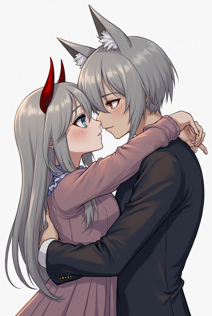 1boy, 1girl, piggyback ride, boy is riding girl, handcuff