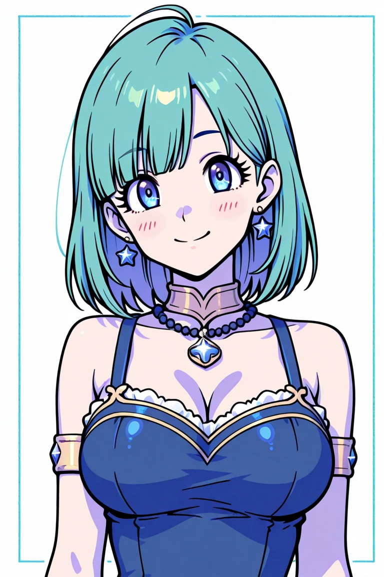 My name is Akari., I am a white test woman with long dark blue hair , turquoise eye color  . I am 1.62 cm tall and weigh 47 kg. My breasts measure 260 cm, my waist 50 cm and my hips 220 cm. Dressed in a tight, low-cut pink blouse along with short black shorts  . With big breasts 200 cm