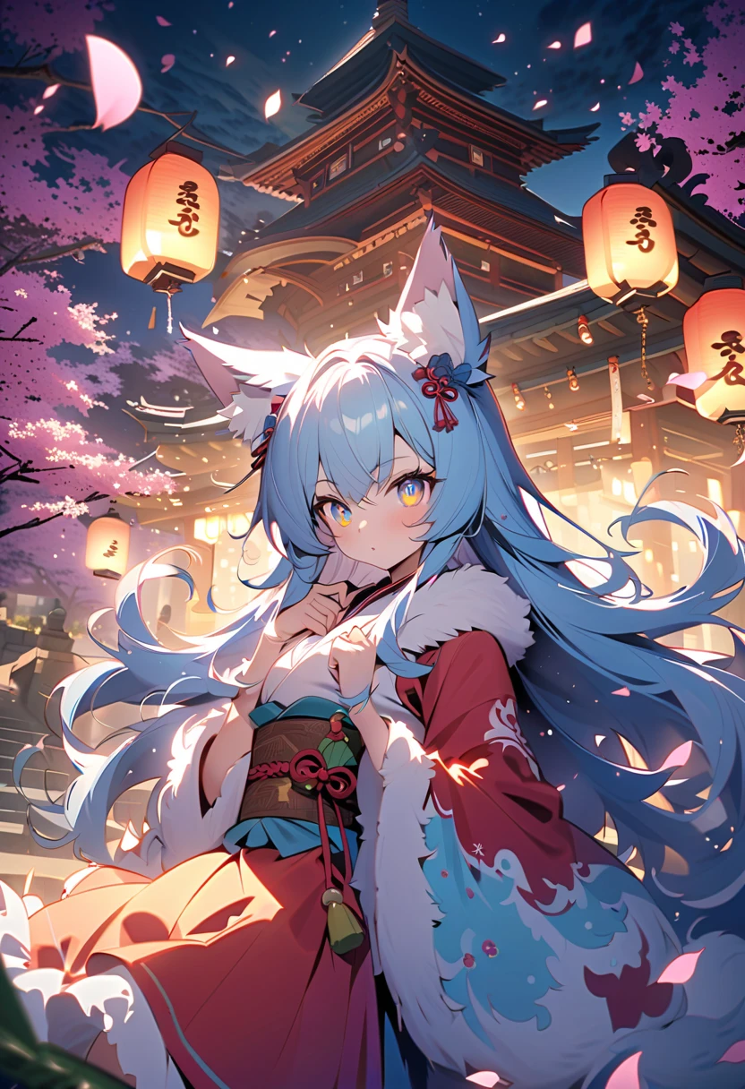 Miku Hatsune, High Definition, kitsune ears, tribal tattoo, gorgerous girl, Small breasts add_detail, magician girl add_detail