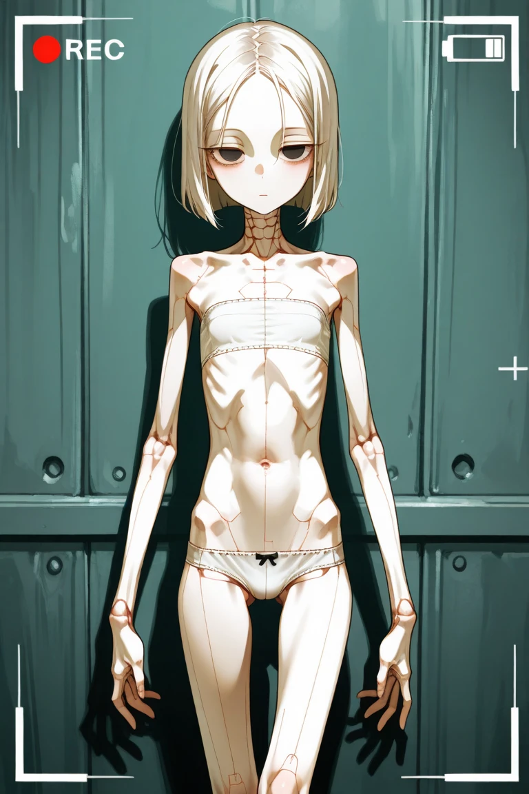 (8k, RAW photo, best quality, masterpiece:1.2), 1girl, (((solo))), (((full body))), bone, (skeleton:0.6)