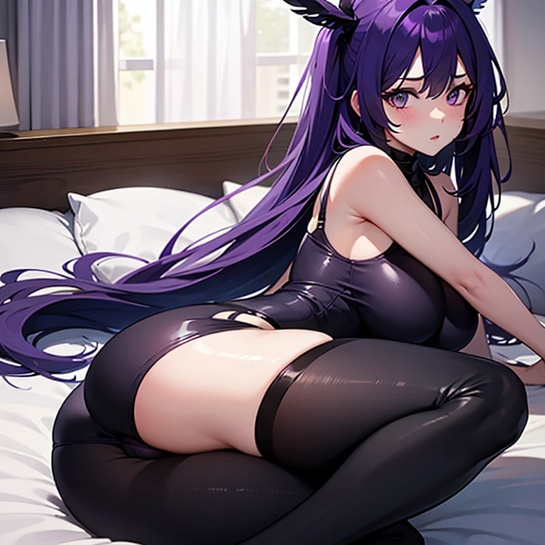 Purple hair,Cat cat head,Need,the original god,tmasterpiece