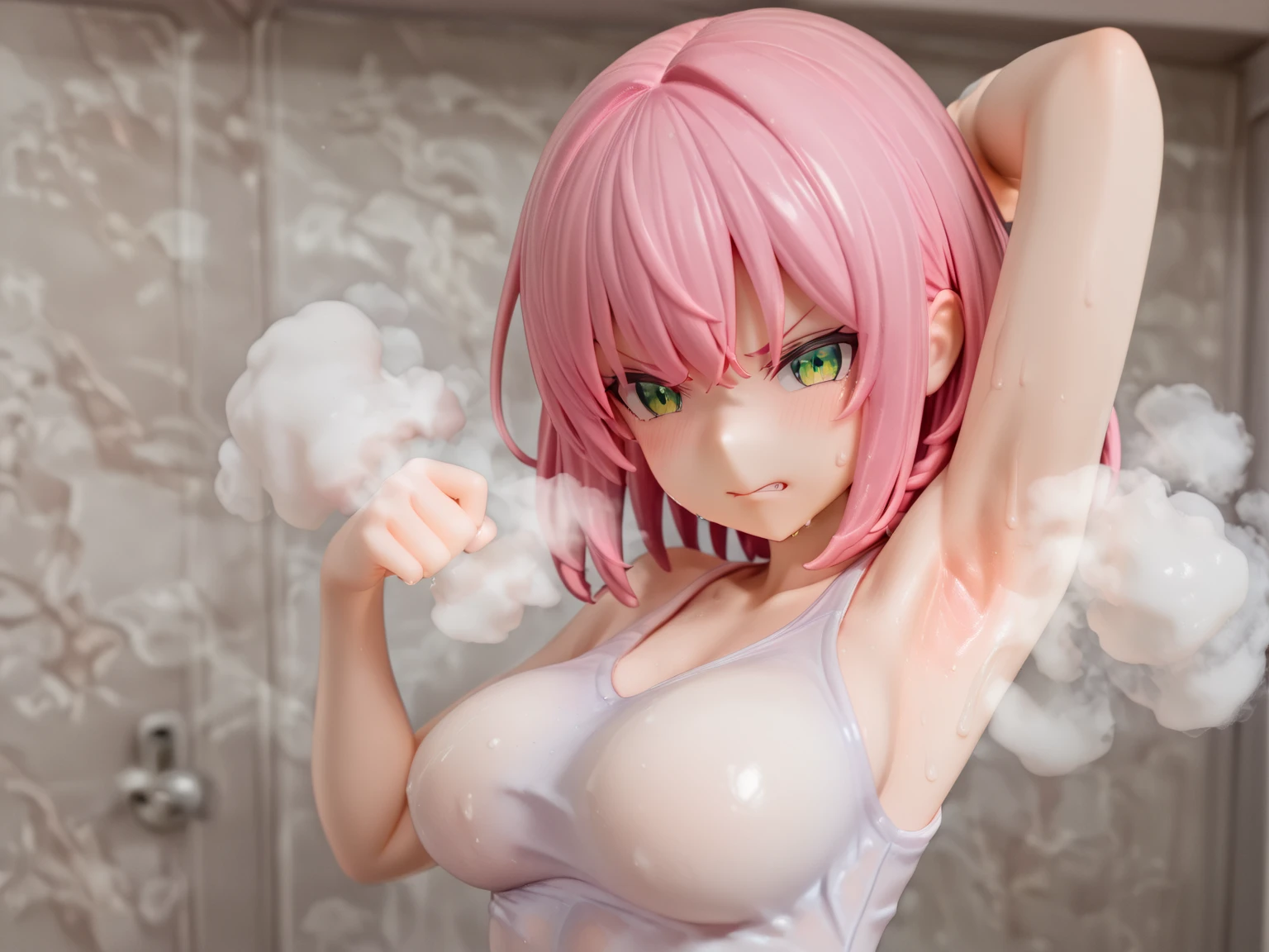 Sakura naked with a rubber dick in her bct and her bct full of cum