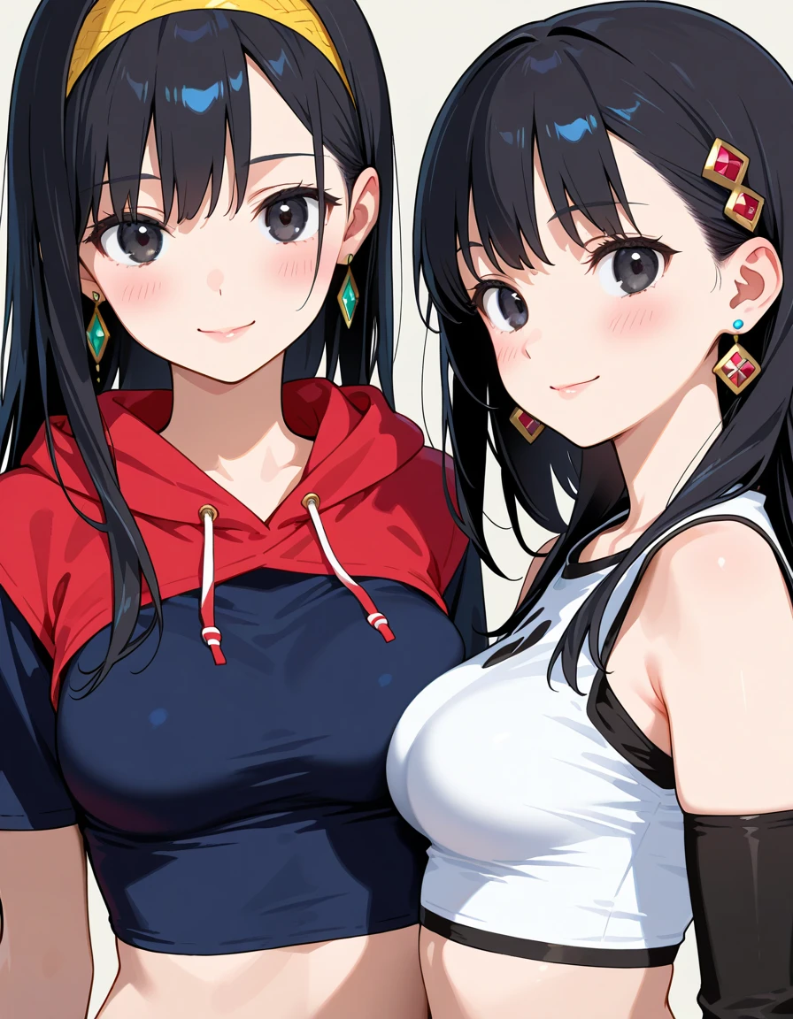 Masterpiece, huge breasts, perfect body, perfect breasts, perfect face, perfect fingers, gorgeous face, slutty, very huge breasts, erect nipples, 2girls, cheerleaders, very short skirt, bare midriff, bare shoulders, cleavage, blushing, cameltoe