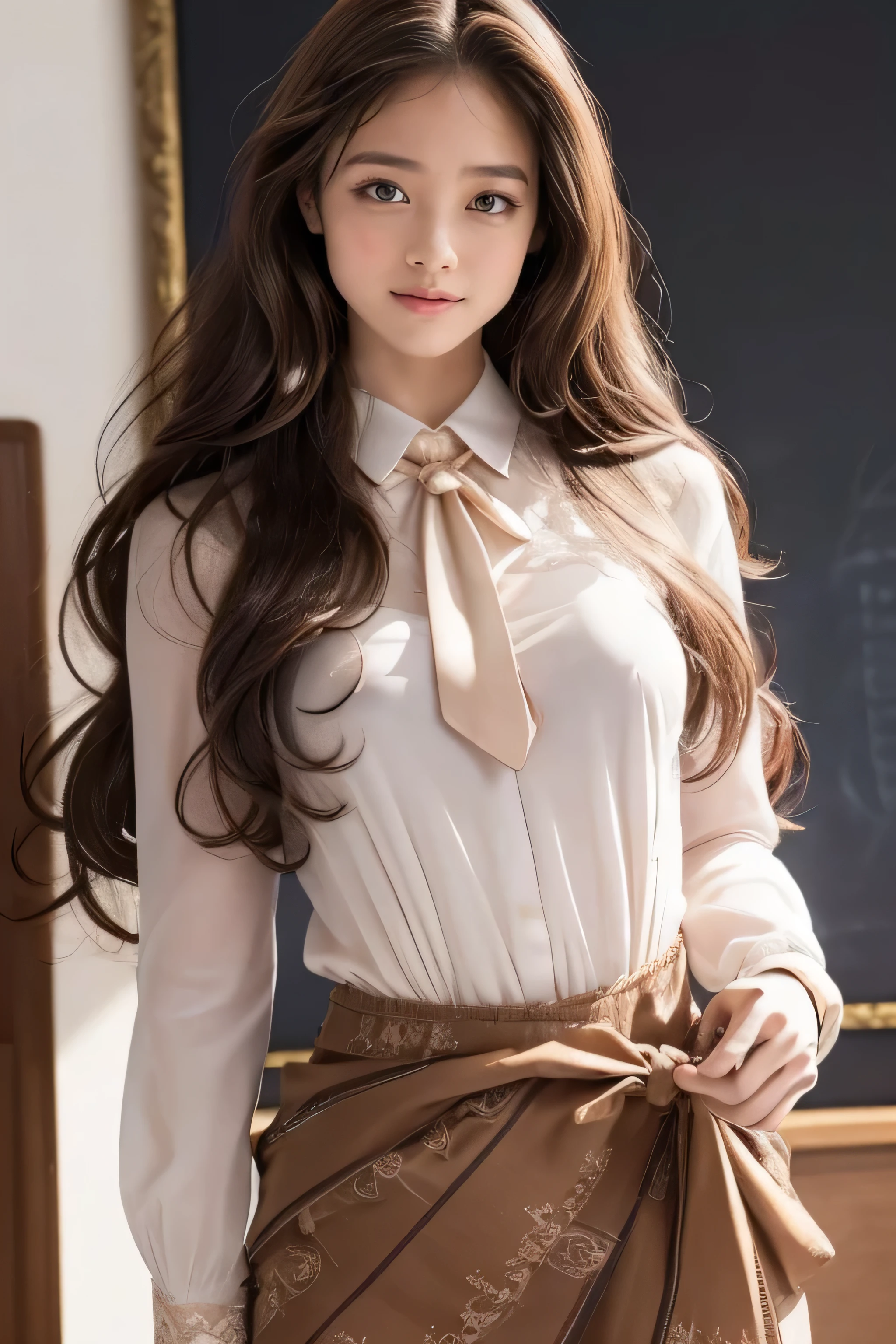 Clear instructions: Create a high-quality image of a beautiful, elegant young woman with wavy hair falling gently over her shoulders.
Specific Visual Details: Her graceful and elegant posture captivates everyone around her. She has a slender, well-proportioned figure highlighted by soft, delicate curves. Her angelic face is accentuated by charming dimples near her mouth, while her radiant eyes convey a mixture of sweetness and determination. Wearing rectangular glasses that accentuate her intelligent expression, she completes her look with a touch of refined style. Her clothes should be contemporary and sophisticated, reflecting a modern, minimalist style. The background should be neutral, but with a feeling of elegance and sophistication. Make sure the lighting is soft and flattering, highlighting the model's details and creating a welcoming atmosphere. The carefully controlled depth of field allows the woman to be sharply defined while the blurred background creates a sense of immersion and focus on the main subject. The lighting is meticulously planned to highlight the details of the character's body, creating dramatic contrasts between light and shadow that add a sense of depth and texture to the image.
Descriptive adjectives: 8k definition capacity; film grain, front photo, realism, front optical projection image, stereogram, atmospheric perspective, color field painting, conceptual art, social realism, modern, minimalism, romanticism, op art, realism
Visual References Resolution: 6000 x 4000 pixels (24 megapixels)
File format: RAW for maximum post-processing flexibility
Equipment: State-of-the-art professional DSLR camera with high-quality lens
Lighting: Diffused natural lighting, softly filtered to minimize harsh shadows
Camera Settings: Medium aperture to ensure sufficient depth of field, shutter speed adjusted to freeze motion without losing detail, low ISO to minimize noise.
Additional Context: Every detail of the scene is carefully captured, revealing
