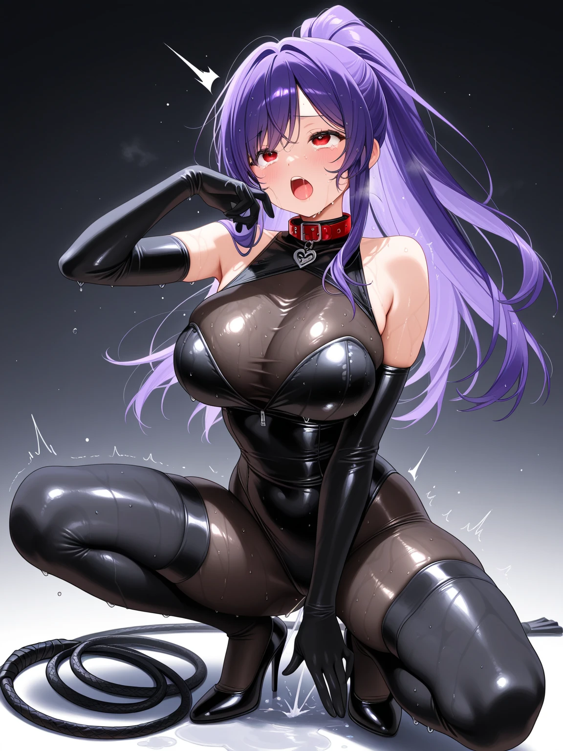 redo hand, glove, black glove, latex glove