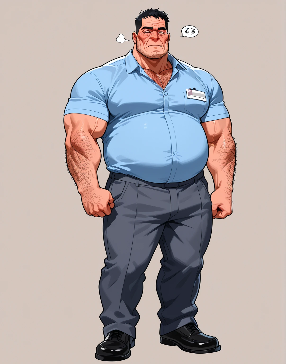 score_5_up,score_6_up,score_7_up,
1boy, solo, muscular male, pants, shirt, long mustache, belly,bald, old, paw_print, fake_animal_ears