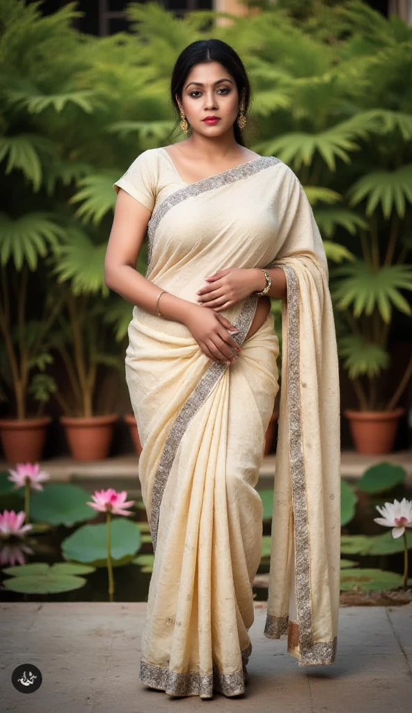 21yo girl, black hair, walking in a moonlit courtyard, exotic girl, bbw chubby indian women, looking at the viewer, shining skin, perfect lighting, the embodiment of grace and elegance, (saree ), clear details, beautiful, detailed eyes, detailed pupil, volumetric lighting, Ultra Detailed, unity 8k wallpaper, ultra detailed, aesthetic, masterpiece, best quality, photorealistic smiling, marriage function,