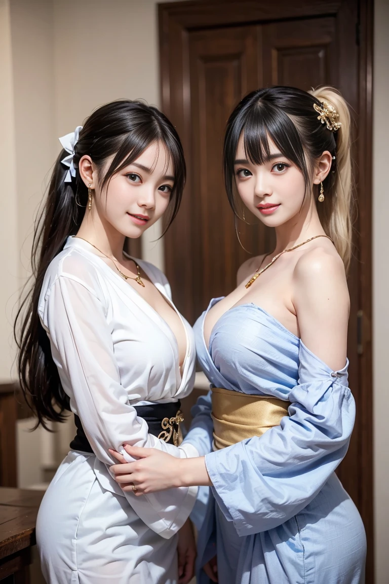 top-quality、​masterpiece、超A high resolution、（White Dragon Armor）、(((Colossal tits))),(((Variety of hairstyles))、(((Take different poses))),(Wearing a beautiful crown made of jewels),(Photorealsitic:1.4)、Raw photo、女の子1人、Golden hair、Holy Color Festival、glowy skin、(((Japan Dragon)))、(((Reveal micro bikini))),（Gorgeous Jewelry Necklaces）、（Mystical expression）、（Full Body Angle）、（Fight big dragons）、A dark-haired、poneyTail、（Detailed: White Metal Bikini）、(Detailed and beautiful flower garden)、Precipitous cliffs、(Medieval European castle background)、((super realistic details))、portlate、globalillumination、（sexypose）、Shadow、octan render、（Random hair）、8K、Raw skin is exposed in cleavage、metals、Details of complex ornaments、Japan details、highly intricate detail、Realistic light、Blue eyes、radiant eyes、Facing the camera、Precipitous cliffs、Toostock、（Full Body Angle）、（veils）、(((Heavy Big))),（A person who sees with calm and goddess-like eyes）Happiness:1.2)、mai shiranui.