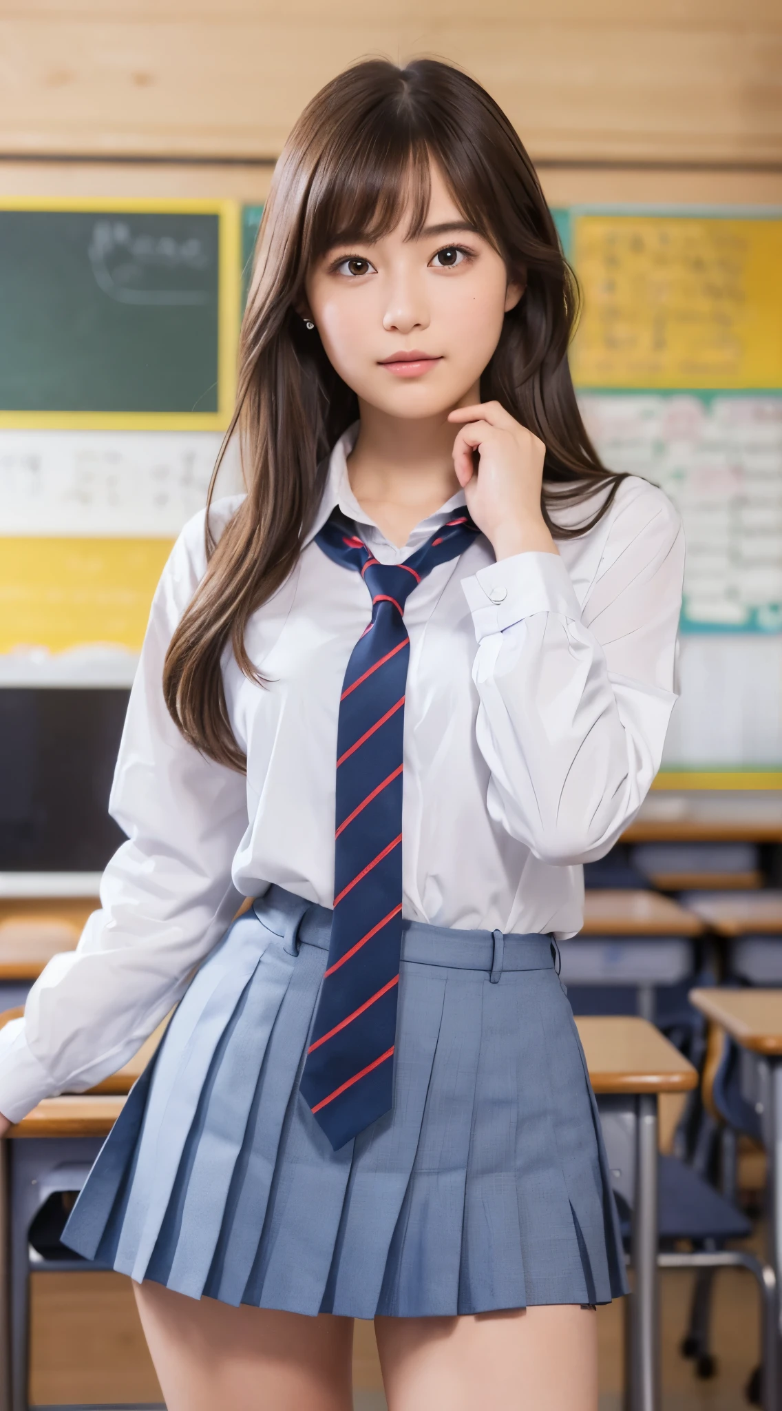 ulzzang-6500-v1.1, (Raw photo:1.2), (Photorealistic:1.4), Beautiful detailed girl, Very detailed eyes and face, Beautiful detailed eyes, Ridiculous, Incredibly ridiculous, Huge file size, Ultra detailed, High Definition, Very detailed, Best quality, Masterpiece, Kemomimi, ((Japan Girls' High School Uniform)), Illustration, Very detailed, CG, unity, 8k wallpaper, fantastic, fine details, masterpiece, best quality, highly detailed cg uniform 8k wallpaper, light on face, movie lighting, 16 year old girl, (dynamic pose))), (sitting legs bending the knees)), cute, short skirt, cute schoolgirl, Japan schoolgirl wearing uniform, surreal schoolgirl, 1 girl, holding a skirt, skirt flipping, Skirt rolling, at school, in school