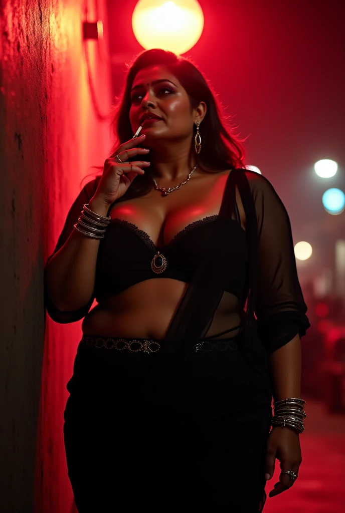 ( glowing eyes:1.5),Fortune telling hall,indian astrology,Looks like Aparna Dixit, full body Closeup shot, Big chubby aunty, milf, cougar lady witch, horny Gothic milf, 60 years old gorgeous voluptuous mature lady, pervert demoness, demoness of lust, curvy, black lips, horny face, extremely gorgeous, thick figure, heavy physique, voluptuous, curvy, sexy figure, Fashionable portrait of androgynous alien looking witch wearing veil,( glowing eyes:1.5), futuristic design, minimal details, givenchy, photoreal, 200mm, hd, f/ 2.0, highly detailed, surreal, sexy beautiful evil woman, sexy bold sequin Saree with strapless Bra, chudail, Pishachini, horror genre, blood-thirsty enchantress, powerful female spirit, eerie, drop dead, in the style of red and blue, (intricate details, hyperdetailed:1.15) (skin texture:1.2), dark Moody tone, cinematic lighting, haunted place in background,