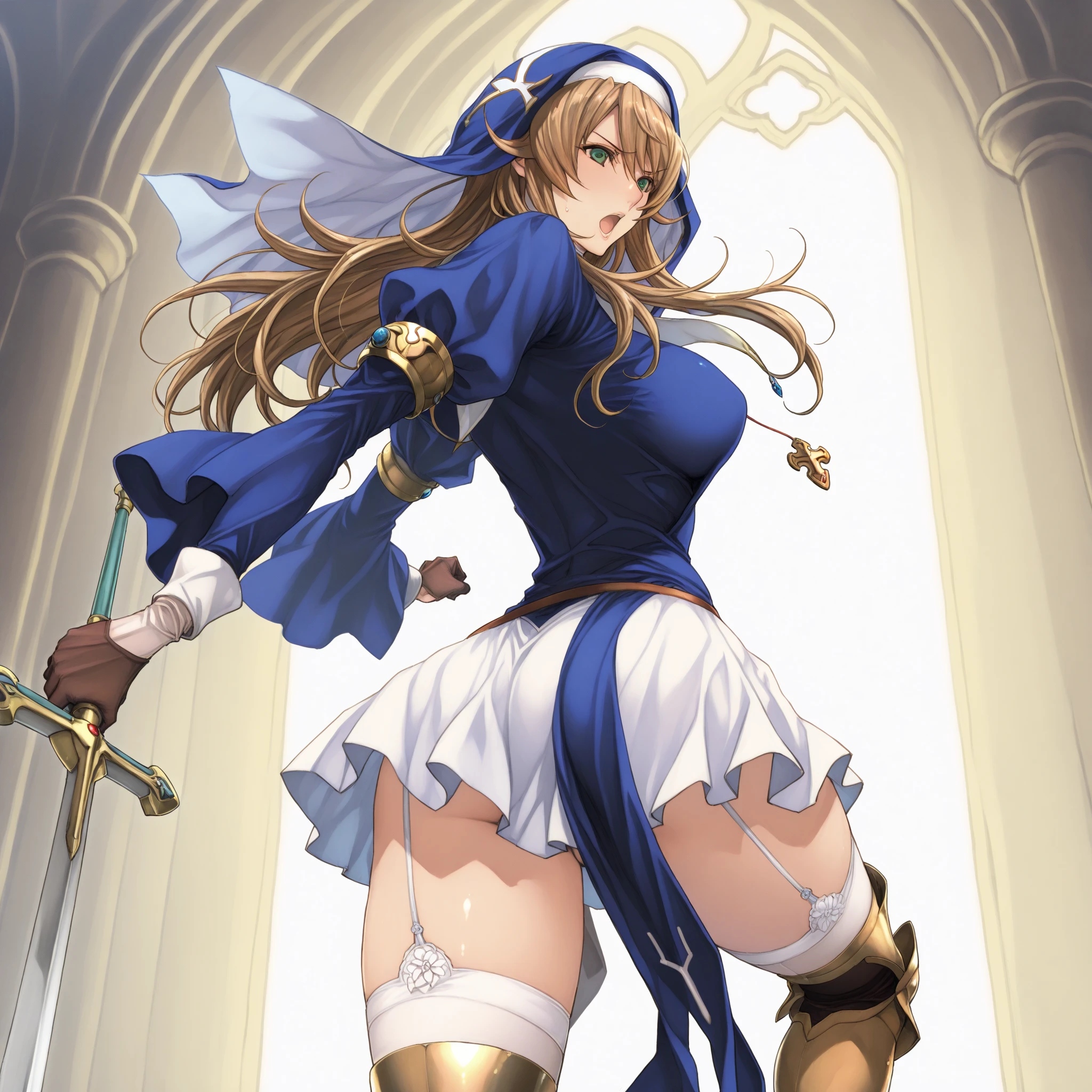 best quality, official art, masterpiece, textile shading, HDR, very detailed, colorful, best details, fantasy, A group of female adventurers set in a medieval fantasy world, (At the pub), random Hair style, Harem, night, detailed aspect, short mini skirt, seduce, armor, showing off panties, huge Breasts, big ass, pulling up her skirt,