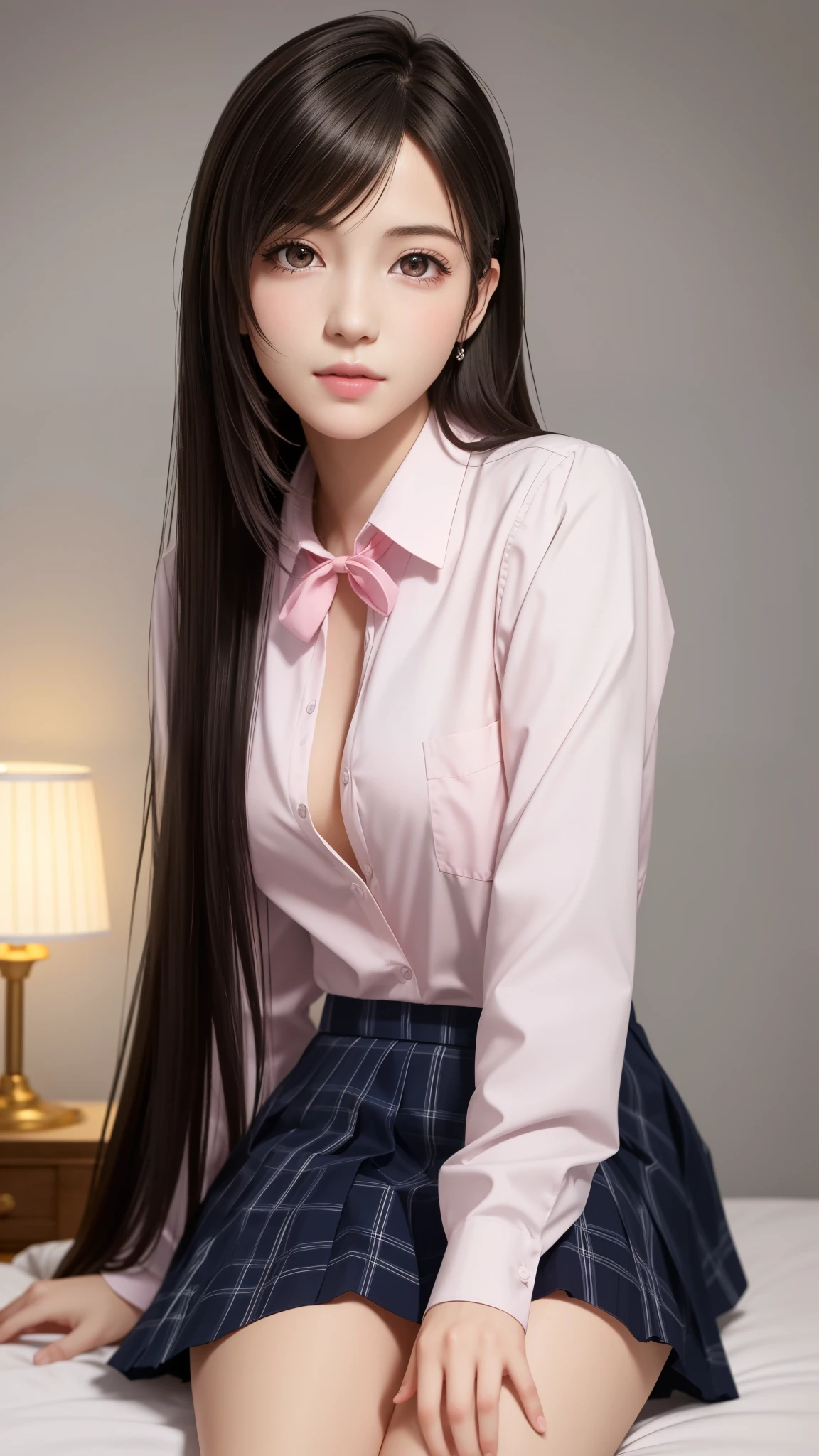 (Highest quality)、(Realistic:1.4)、((masterpiece,Highest quality:1.4))、(8k:1.4)、Wearing a shirt、(The whole body gets wet with water:1.4)、(Focus on the upper body:1.4)、(On all fours:1.4)、alone、bangs、Look straight into the lens、Brown eyes、Big smile、alone、Heavy makeup、Bra is not visible、(Wear a white shirt:1.4)、(garter belt:1.4)、(Big Breasts:1.4)、Small Mouth、(Long Red Hair:1.4)、One Girl、28 years old、((Perfect Fingers:1.4))、(Detailed facial depiction:1.4)、Symmetrical body、(Symmetrical eyes:1.1)Symmetrical face、There is a shadow、Droopy eyes、(Spread your legs:1.4)、Long eyelashes、Double teeth、(Aligning your teeth:1.4)、Sharp contours、Shooting with a single-lens reflex camera、Korean Idol、Sleep on your back、Open your legs fully open、Thin and well-formed eyebrows、blonde