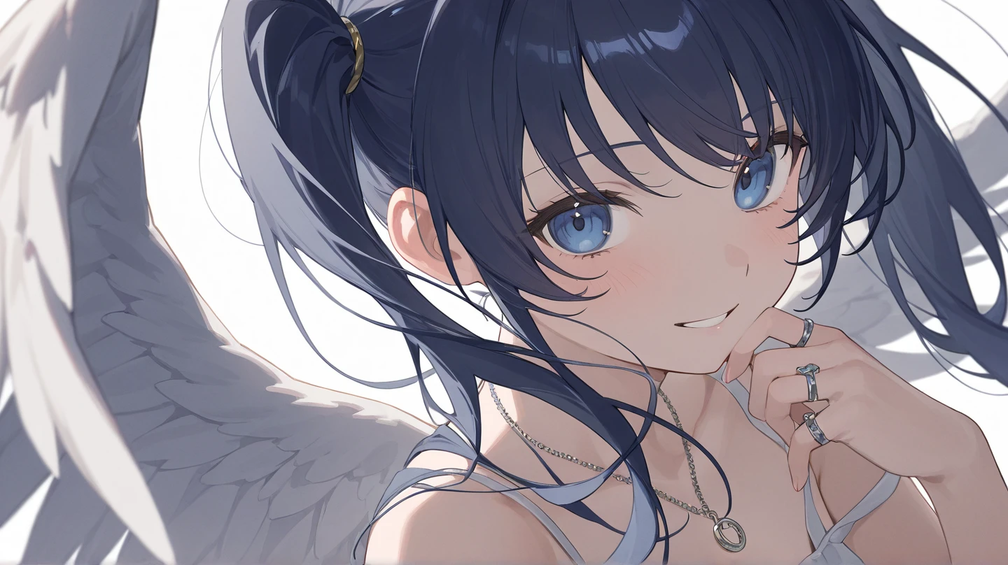 ((Top Quality)), ((Excellent)), (Details),((angel)),,cate , ultra realistic, stunning environment ,vibrant colors,13 years old, Black Hair,(Childish face),((Straight Hair)), shiny hair, Girl ,Medium Breasts, ((Naked)), (topless) , ((from_above)) ,Big Wings,((White Wings)), (A pair of wings) , ((Blue Eyes)), half-smile , extreme_close_up, flying, (close_up) ,upper body ,(Cloud World), ((In the sky)),(Lots of bubbles),arched back ,,Big Wings, ,(Cloud World), ((In the sky)),((Lots of bubbles)), shiny hair, blunt bangs , 1 Girl ,((Moderate Bust)), ((Blue Eyes)),masterpiece, (half-smile), ultra realistic ,((Emphasize the cleavage)), ((extreme_close_up)) ,((Emphasize the cleavage)), ((Nude)), ((topless)) , best quality, Natural Light, stunning environment ,vibrant colors ,((extreme_close_up)) , ((extreme_close_up)) ,((Emphasize the cleavage)), solo, outdoors,((Moderate Bust)),((naked))