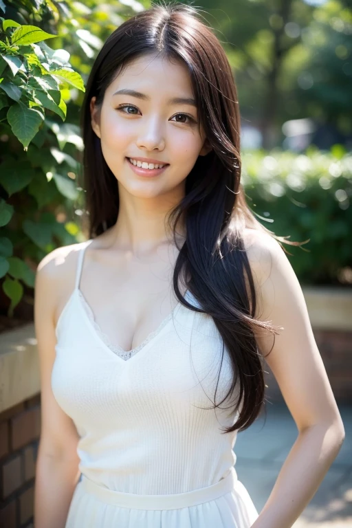 ((((Top quality))))、(((Ultra-high precision CG16K wallpaper)))、(((masterpiece)))、(((Ultra Detailed)))、(((Extreme details)))、1woman、Become a、A 25-year-old female、((Japanese face))、((Extremely beautiful face))、((Sasaki Nozomi:1.5))、((Straight half-length hair:1.3))、(Shiny hair)、Bangs to eyebrows、Beautiful brown hair、Beautiful and delicate eyes、Brown eyes、Raise an eyebrow、High Nose、Small nostril、Little mouth、Tempting lips、Mouth slightly open、Beautiful breasts、C cup size breasts、Cleavage、Full body、Perfect proportion、Perfect Anatomy、Perfect composition、Beautiful and detailed shadows、beautiful natural light、beautiful detailed glow、Depth of Field、(((High chroma)))、(((Realist:1.9)))、((vivid:1.4))、((Beautiful skin))、((Texture))、((Realistic skin feel))、(((Head to thigh shot:1.5)))、((Frontal angle:1.5))、((a smile:1.4))、(Eyes on me)、Bright sunshine、(((Stand in the park:1.5)))、(Standing posture)、(((Light grey straight dress::1.6)))、