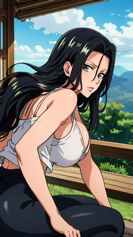 masterpiece,high quality,solo,
cimagarahau,1woman,
long hair,green hair,sidelocks,black eyes,lipstick,
masterpiece,high quality,4k, bare shoulder,belly,crop top,outdoor,cleavage,jeans,casual
dress,street,road,smile, open mouth, (nsfw) not safe for work, holding a gun,handgun, evil expression,
exposed belly, exposed navel, exposed midriff, exposed lower belly, crop top overhang, underboob,
unbuttoned jeans , low rise black jeans, Low rise jeans, Low rise jeans with open fly, 