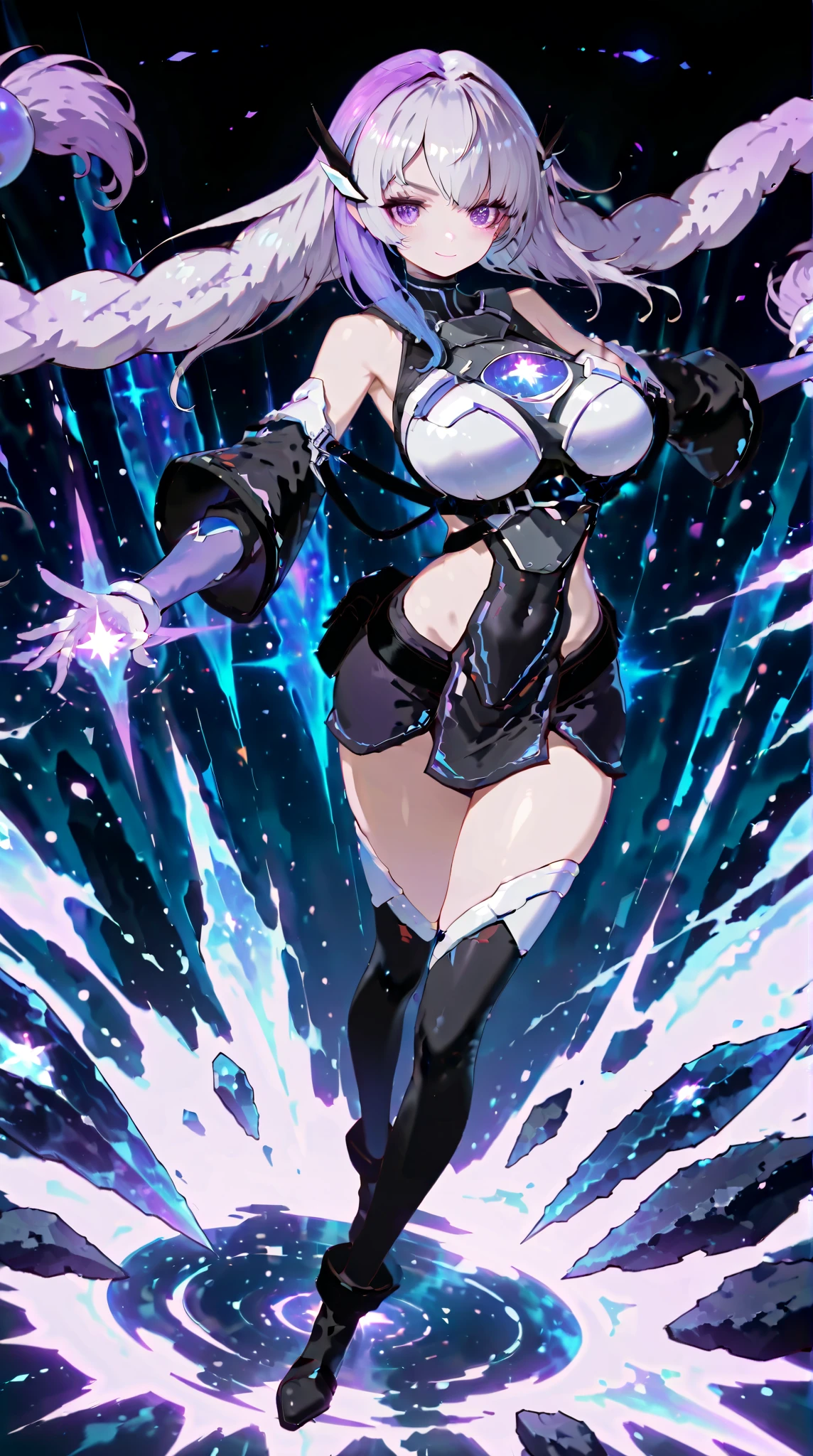 sexy bikini clad female warriors battle, each wields a shield and dagger, in a neon tron styled holographic arena