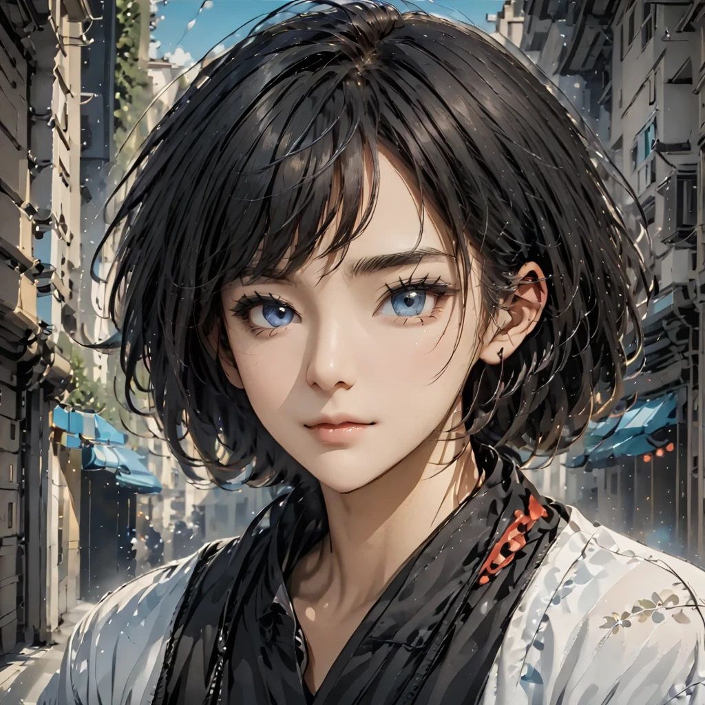(upper body: 1.5),(white background:1.4), ((tachi-e)), original,(illustration:1.1),(best quality),(masterpiece:1.1),(extremely detailed CG unity 8k wallpaper:1.1), (colorful:0.9),(panorama shot:1.4),(full body:1.05),(solo:1.2), (ink splashing),(color splashing),((watercolor)), clear sharp focus,{ 1girl standing },((chinese style )),flower background,outdoors,rocks, looking at viewer, make happy expressions,soft smile,pure,beautyfull detailed face and eyes,beautyfull intricacy clothing decorative pattern details, black hair,black eyes,colorwater
