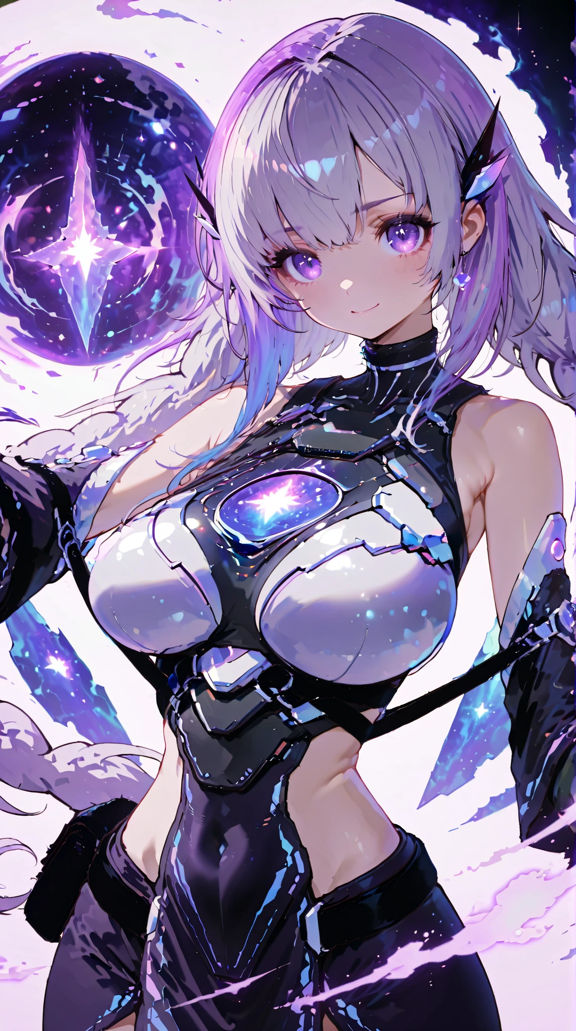 最high quality、high quality、best image quality、8K、最High resolution、High resolution、最high quality、masterpiece、whole body photos、 skin in every detail、 face in every detail、 eyes in every detail、 lips in every detail、 teeth in every detail、 ears with attention to detail、 hair with detailed details、arms with attention to detail、 hands with attention to detail、 fingers with attention to detail、 (fine hands、thumb１reference４)、 legs with attention to detail, feet with attention to detail, 8k, ultra HD, sharp focus, details hair, beautiful hair, details face, beautiful detail eye, details pupil, perfect hand, vibrant colours, soft lighting, best quality,4k,highres,masterpiece:1.2, ultra-detailed, portraits, HDR:1.1, vivid colors:1.1, studio lighting, bokeh, highly saturated colors, detailed background, subtle shadows, ethereal glow, pastel color palette, delicate details, sublime beauty, feminine charm, crisp focus, fine brushwork, impeccable craftsmanship, emotional depth, captivating storytelling, intriguing narrative)
, impressive realism, exceptional artistry, masterpiece-worthy, awe-inspiring.

1goddes, long hair, hair accessory, style hair, green yellow hair, violet eyes, glowing eyes, giant breast, slim body, god dress with constellation print, random shoes, high-tech, (holographic halo:1.5), (unicursal hexagram halo:1.5), xuer hologram leser dress, transparent skirt 

at sky, celestial, heaven, clouds 