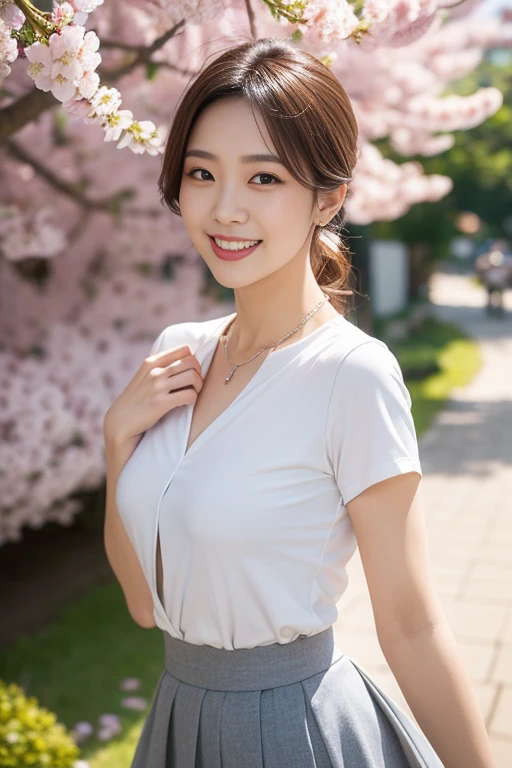 (((A beautiful woman standing in a windy park:1.3))),(Hair blowing up in the strong wind:1.3),(Shirt floating in strong wind:1.3),(Skirt floating in strong wind:1.3),Hold down the rising frilled skirt with your hands:1.3),Off the shoulder,White shirt,Looking at the audience,whole body,From above,look up,Beautiful Hands,(Reddish brown wet shiny short messy hair),Blushing cheeks,Pointed red mouth,Big Breasts,Accentuate your breasts,Perfect body curves,Beautiful clavicle,((Expressing happiness through facial expressions:1.3))),Nice face,
Detailed clothing features,Detailed hair features,Detailed facial features,Looking at the camera,,(Dynamic and sexy pose),Cinematic Light,(Highest quality,Written boundary depth,Intricate details,The contrast of light and shadow makes the subject appear three-dimensional,) ,Digital single-lens reflex camera, (Photorealistic),(Picture Mode Ultra HD,)