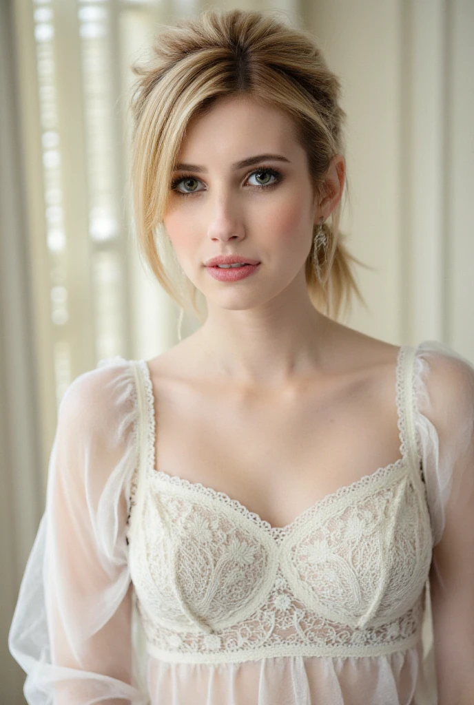 ((Best Quality)), ((masterpiece)), (detailed), ((detail in eyes)) Amber Heard in lace stockings 